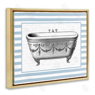 Lettered and Lined | Ornate Vintage Tub on Stripes