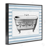 Lettered and Lined | Ornate Vintage Tub on Stripes