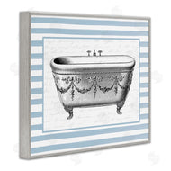 Lettered and Lined | Ornate Vintage Tub on Stripes