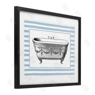 Lettered and Lined | Ornate Vintage Tub on Stripes