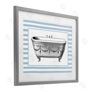 Lettered and Lined | Ornate Vintage Tub on Stripes