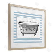 Lettered and Lined | Ornate Vintage Tub on Stripes