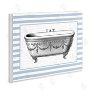 Lettered and Lined | Ornate Vintage Tub on Stripes