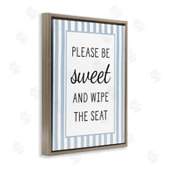Lettered and Lined | Be Sweet & Wipe Seat