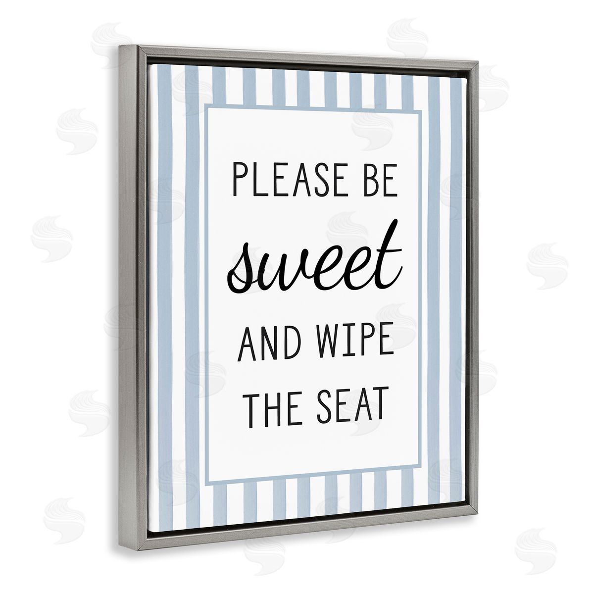 Lettered and Lined Be Sweet & Wipe Seat Canvas Wall Art Print