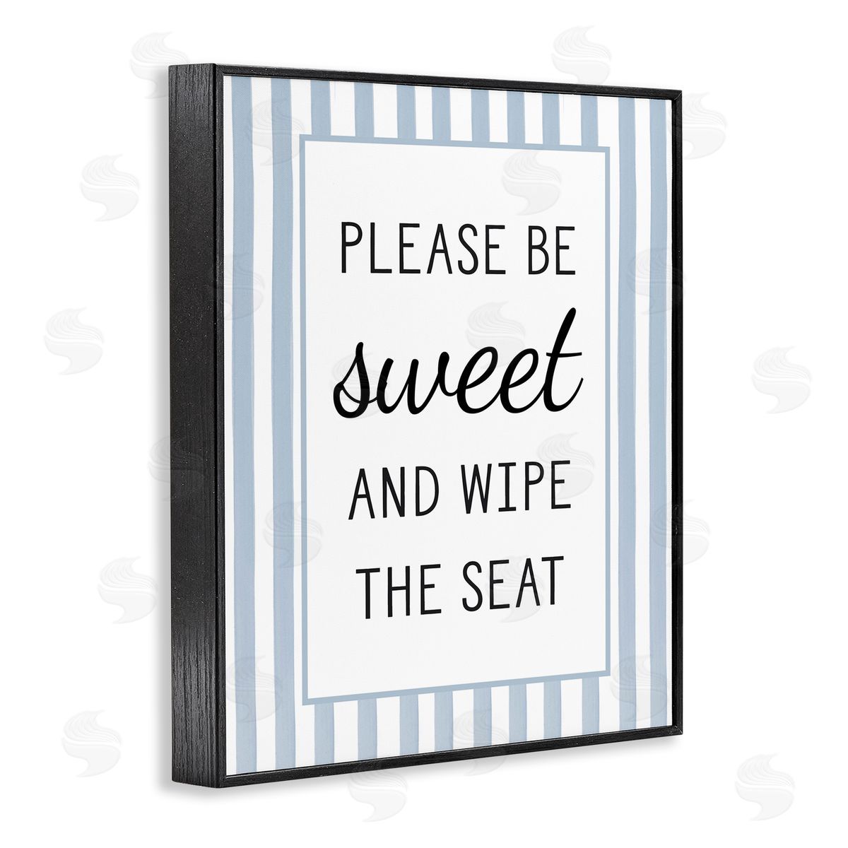 Lettered and Lined Be Sweet & Wipe Seat Canvas Wall Art Print