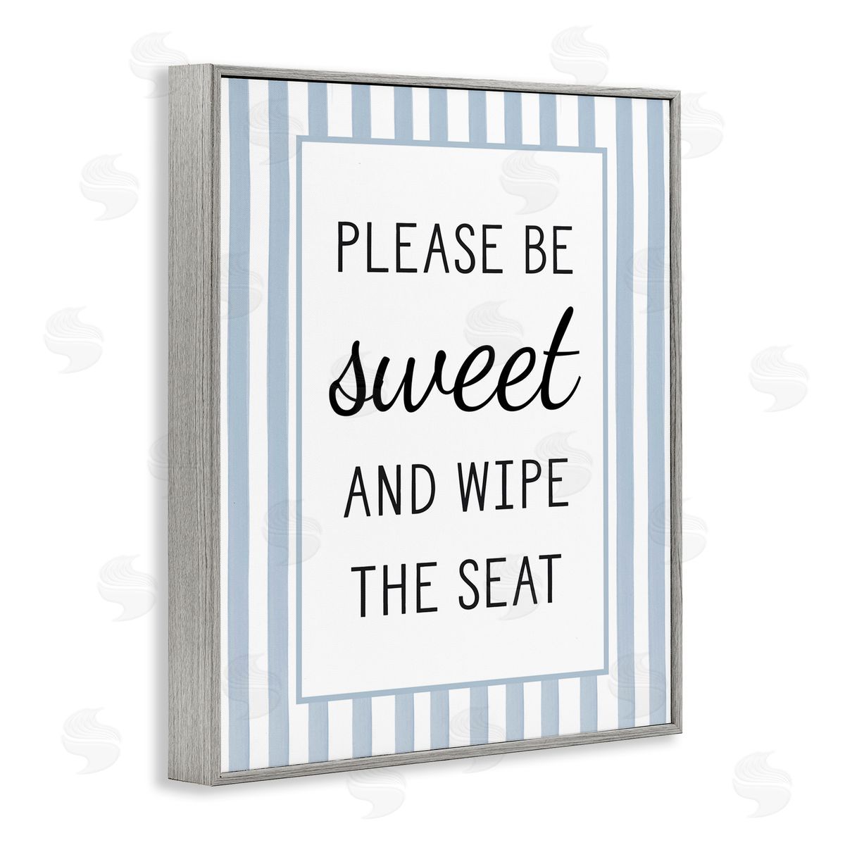 Lettered and Lined Be Sweet & Wipe Seat Canvas Wall Art Print