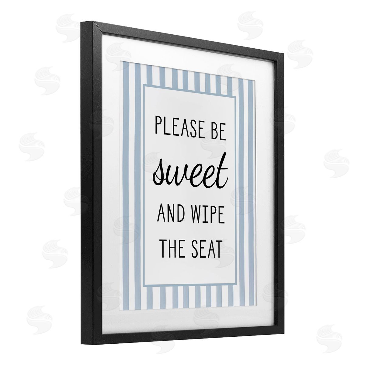Lettered and Lined Be Sweet & Wipe Seat Canvas Wall Art Print