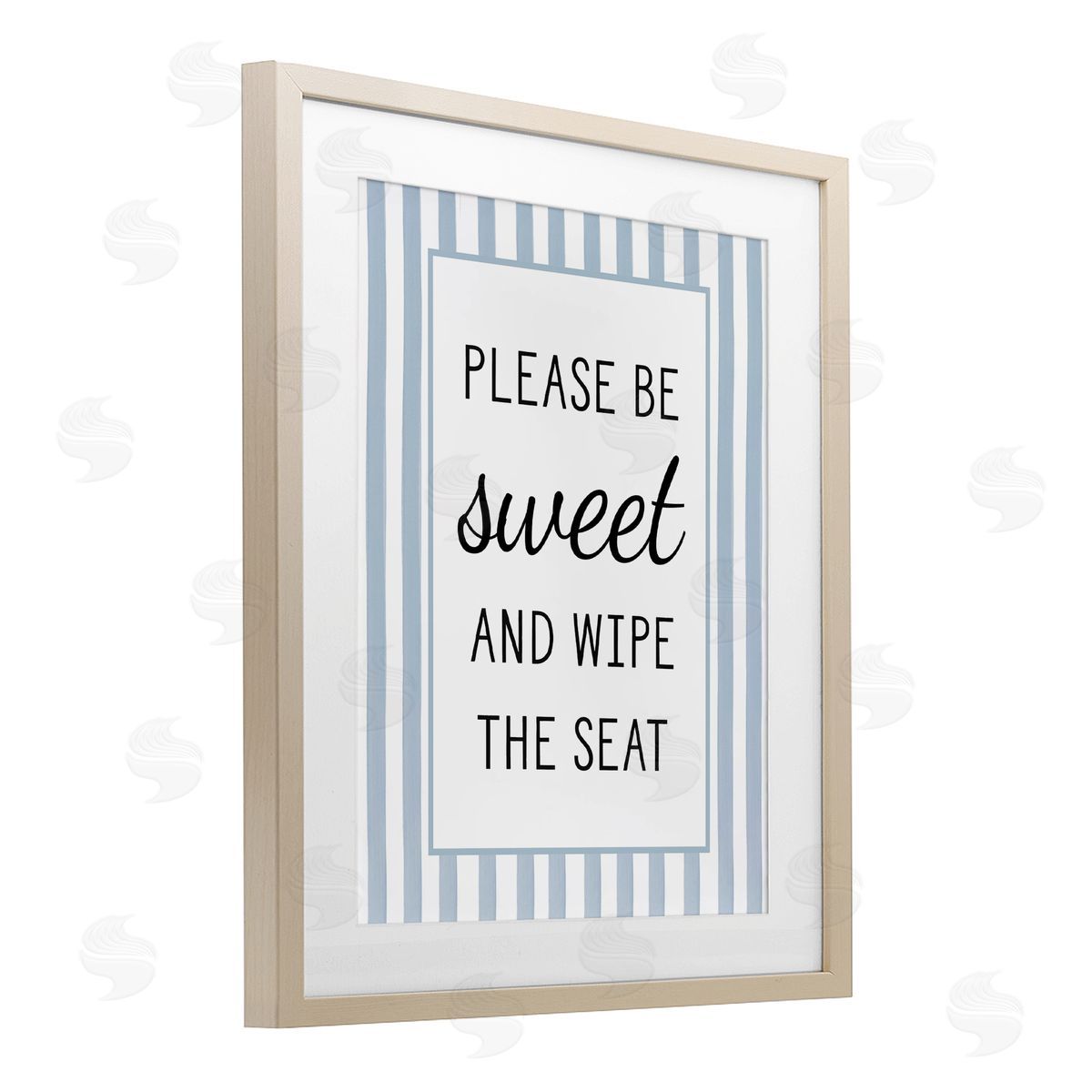 Lettered and Lined Be Sweet & Wipe Seat Canvas Wall Art Print