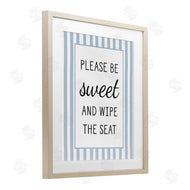 Lettered and Lined | Be Sweet & Wipe Seat