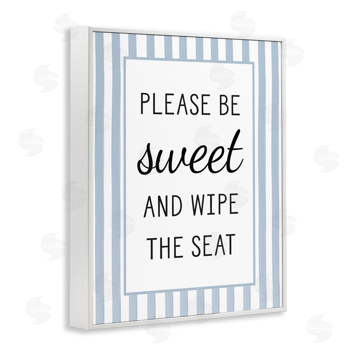 Lettered and Lined Be Sweet & Wipe Seat Canvas Wall Art Print