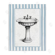 Lettered and Lined | Vintage Sink Blue Stripes