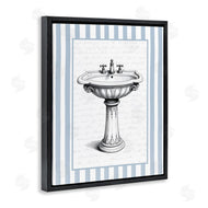 Lettered and Lined | Vintage Sink Blue Stripes