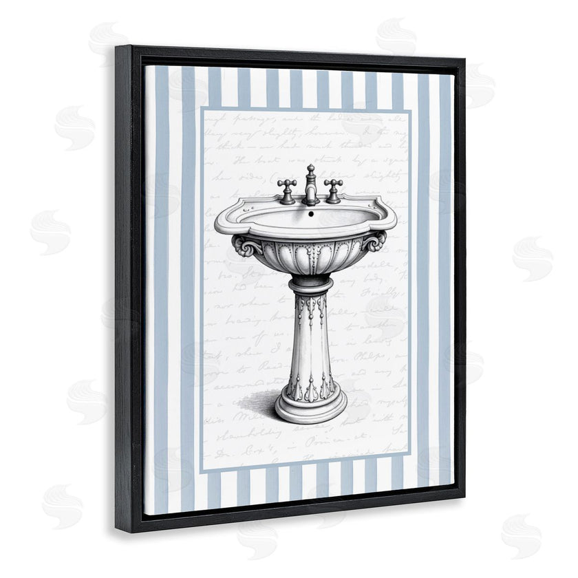 Lettered and Lined | Vintage Sink Blue Stripes