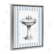 Lettered and Lined | Vintage Sink Blue Stripes