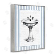 Lettered and Lined | Vintage Sink Blue Stripes