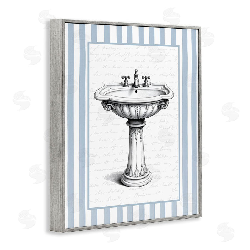 Lettered and Lined | Vintage Sink Blue Stripes
