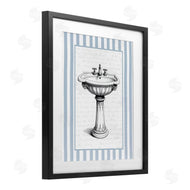 Lettered and Lined | Vintage Sink Blue Stripes
