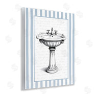 Lettered and Lined | Vintage Sink Blue Stripes
