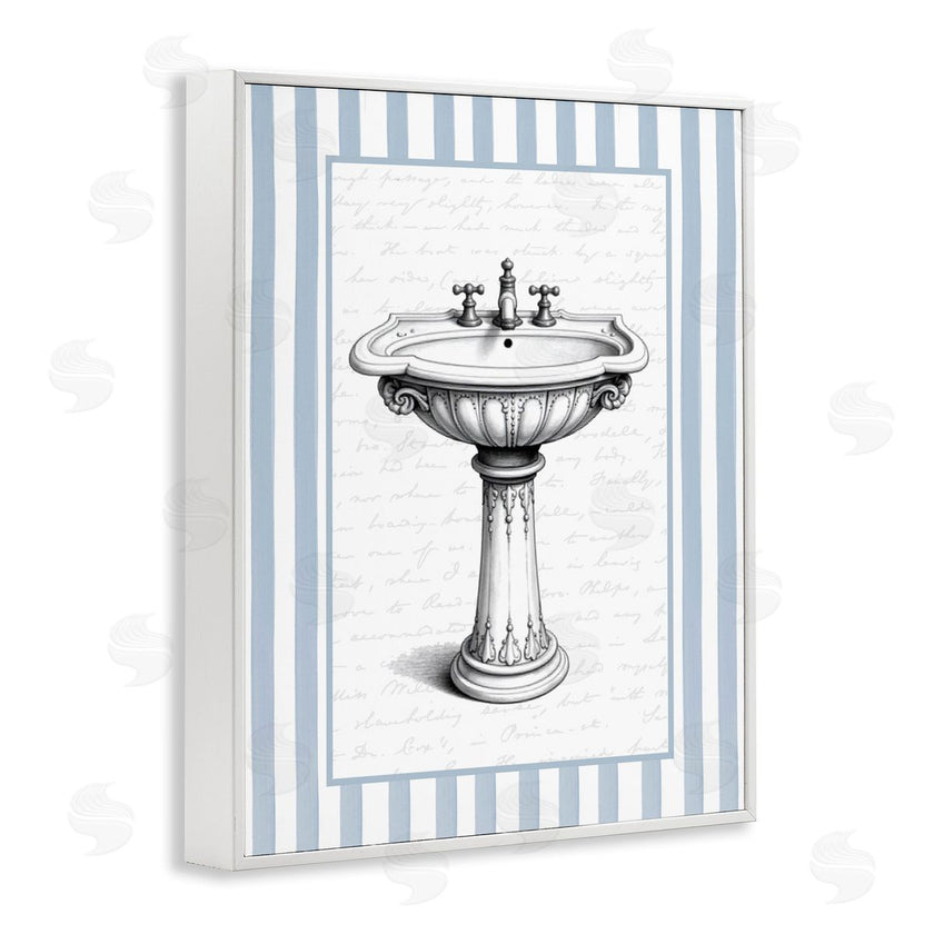 Lettered and Lined | Vintage Sink Blue Stripes