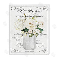 Lettered and Lined | French White Flowers & Cursive