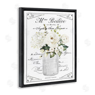 Lettered and Lined | French White Flowers & Cursive