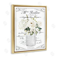 Lettered and Lined | French White Flowers & Cursive
