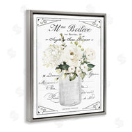 Lettered and Lined | French White Flowers & Cursive