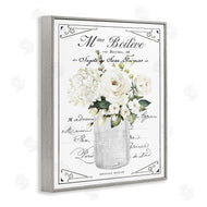 Lettered and Lined | French White Flowers & Cursive