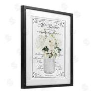 Lettered and Lined | French White Flowers & Cursive