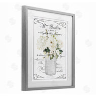 Lettered and Lined | French White Flowers & Cursive