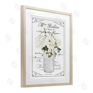 Lettered and Lined | French White Flowers & Cursive