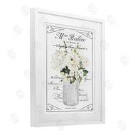 Lettered and Lined | French White Flowers & Cursive