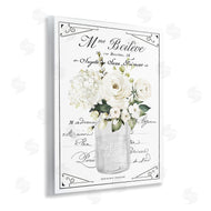 Lettered and Lined | French White Flowers & Cursive