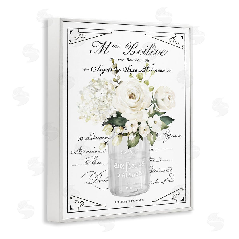 Lettered and Lined | French White Flowers & Cursive