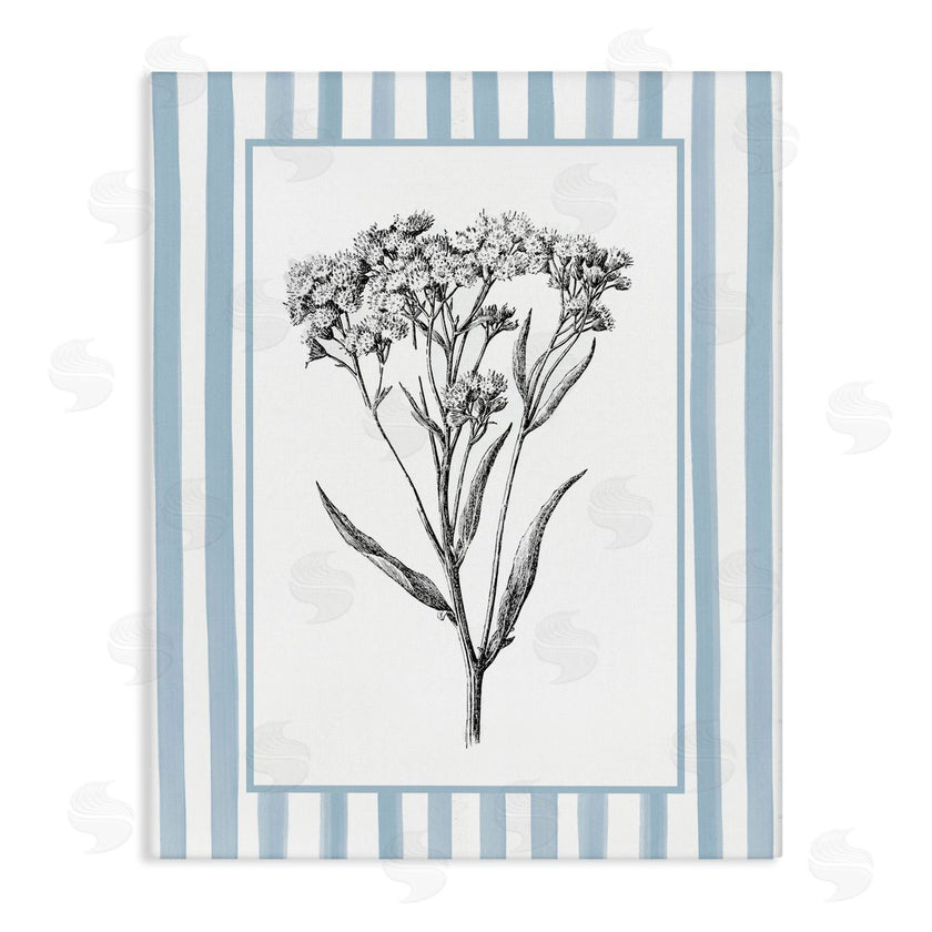 Lettered and Lined | Vintage Herbs Blue Striped Border