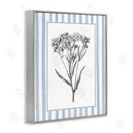 Lettered and Lined | Vintage Herbs Blue Striped Border