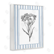 Lettered and Lined | Vintage Herbs Blue Striped Border