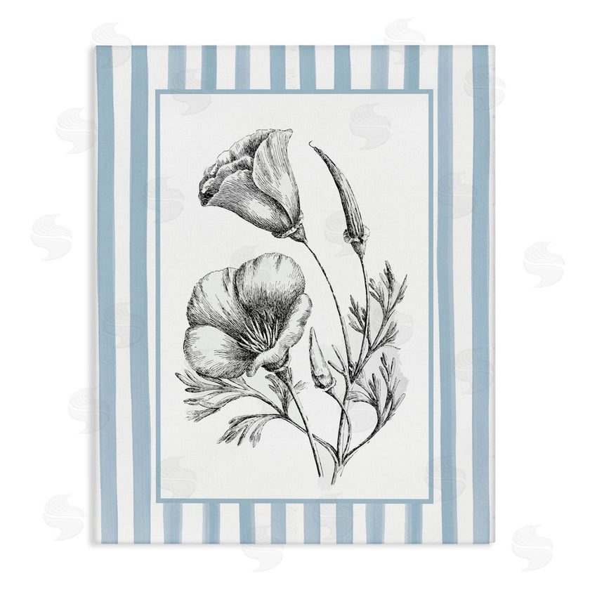 Lettered and Lined | Blossoming Flowers on Stripes