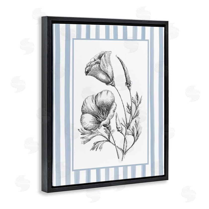 Lettered and Lined | Blossoming Flowers on Stripes