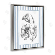 Lettered and Lined | Blossoming Flowers on Stripes