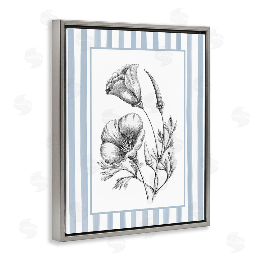 Lettered and Lined | Blossoming Flowers on Stripes