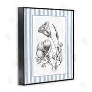Lettered and Lined | Blossoming Flowers on Stripes