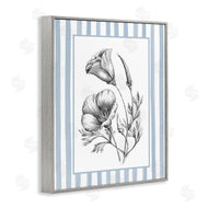 Lettered and Lined | Blossoming Flowers on Stripes