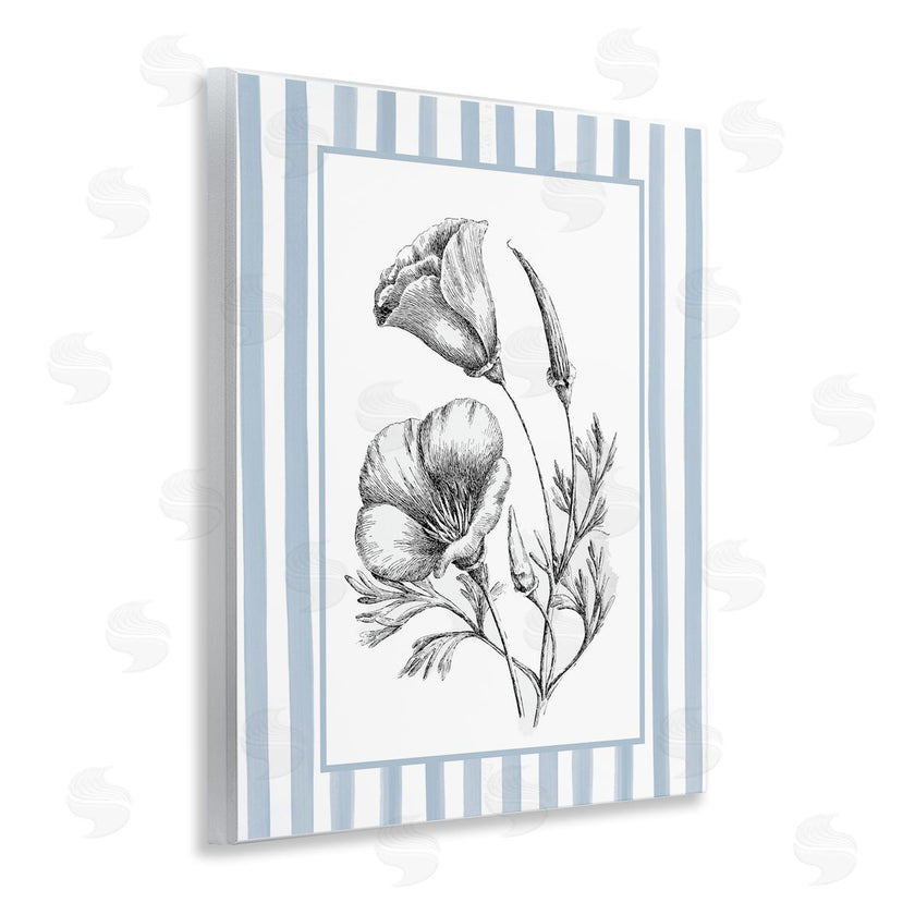 Lettered and Lined | Blossoming Flowers on Stripes