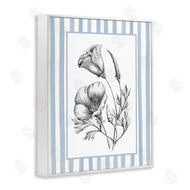 Lettered and Lined | Blossoming Flowers on Stripes