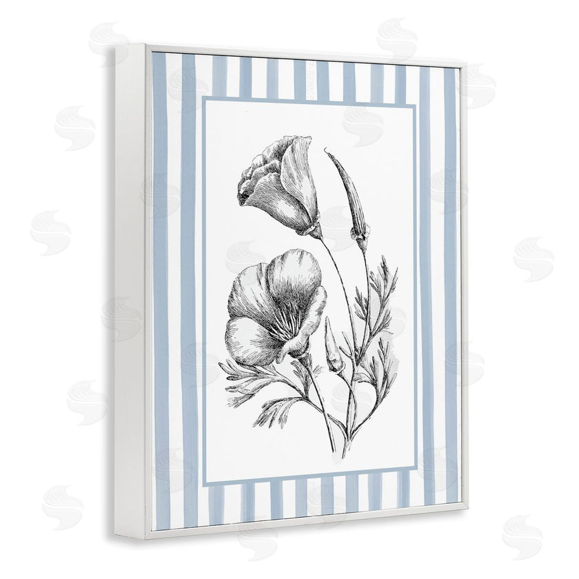 Lettered and Lined | Blossoming Flowers on Stripes