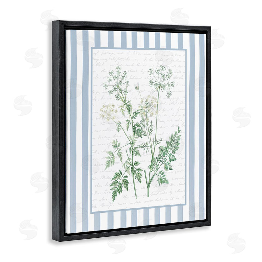 Lettered and Lined | Wild Herbs on Blue Stripes