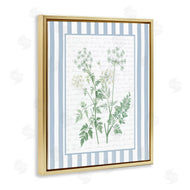 Lettered and Lined | Wild Herbs on Blue Stripes