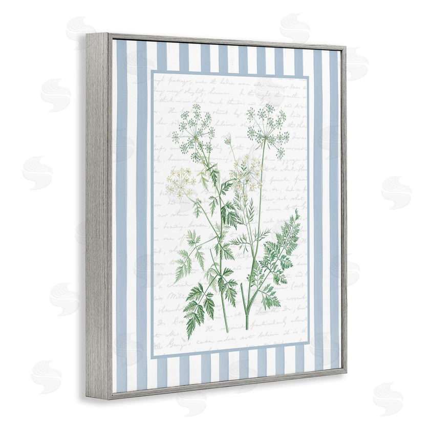 Lettered and Lined | Wild Herbs on Blue Stripes